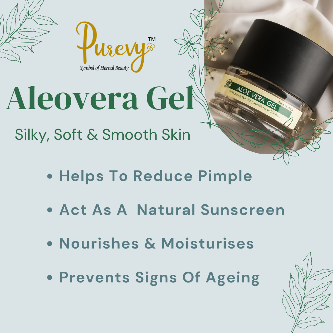 Purevy Premium 99% Pure Aloe Vera Gel – Hydrating, Moisturizing & Skin Smoothing