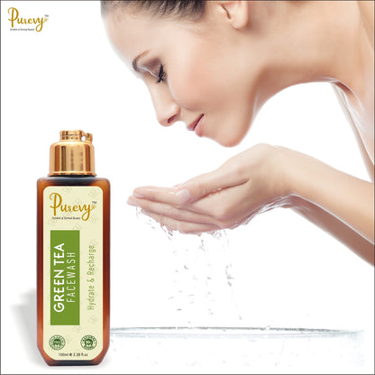 Purevy Green Tea Facewash - Hydrate & Recharge 100ml