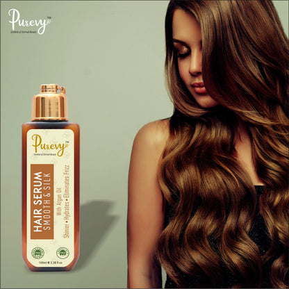 Purevy Hair Serum Smooth & Silk - With Argan Oil - Shinier - Hydrates - Eliminates Frizz 100ml